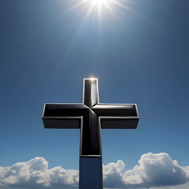 A cross in the middle of the sky