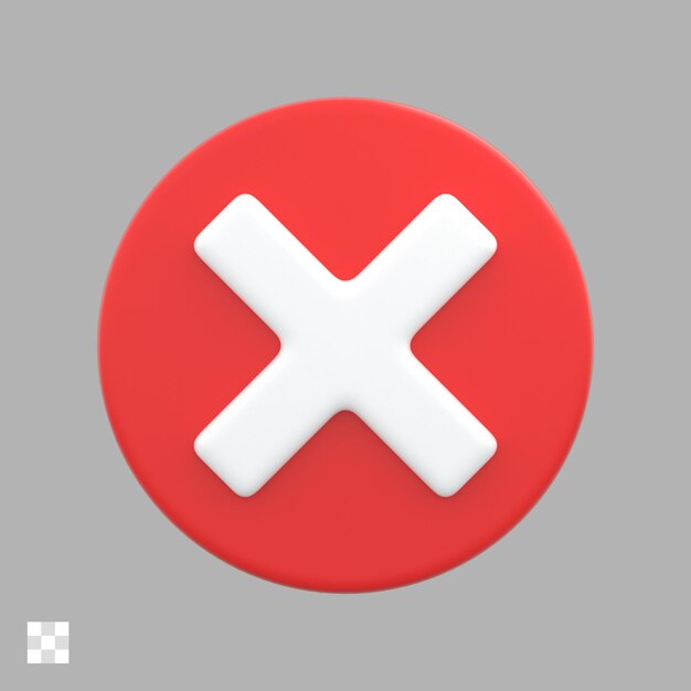 Cross symbol 3d icon