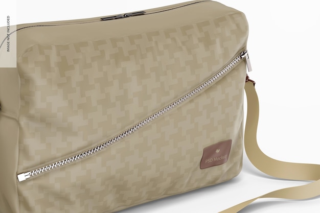 crossbody bag mockup, close up