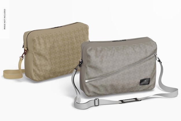 crossbody bags mockup, front view
