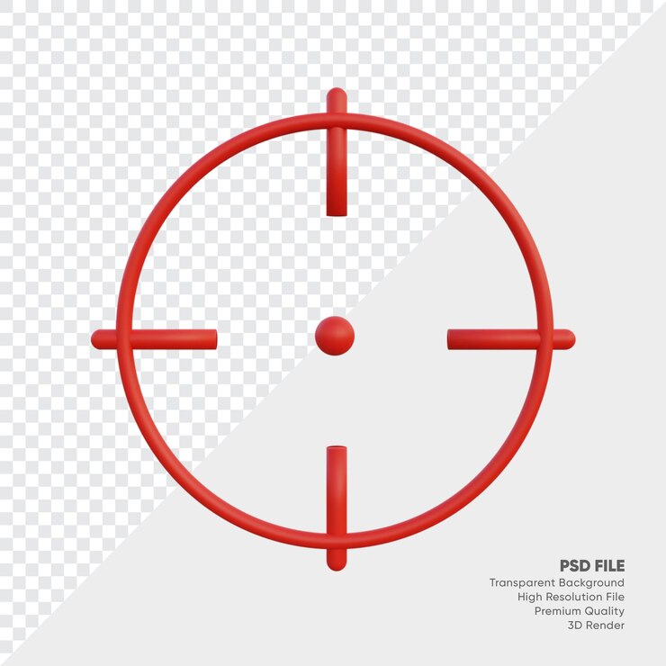 Crosshairs 3d rendering illustration