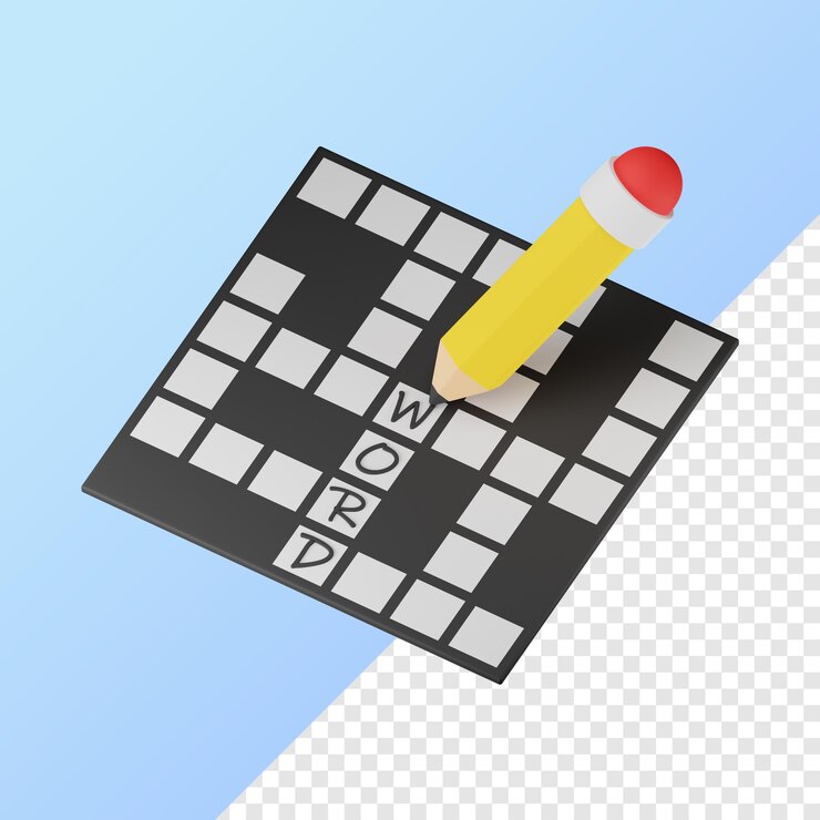 PSD crossword puzzle 3d icon illustration