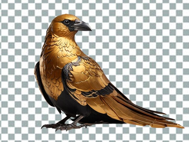 PSD crow golden png