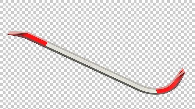 PSD crowbar isolated on transparent background 3d rendering illustration