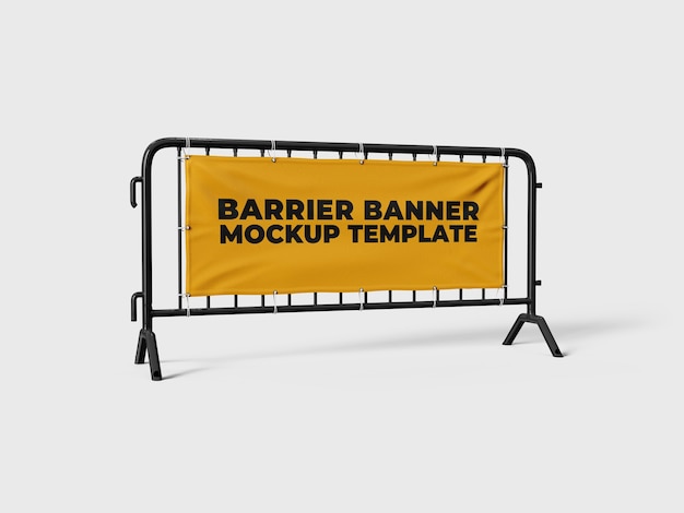 Crowd barrier mockup template