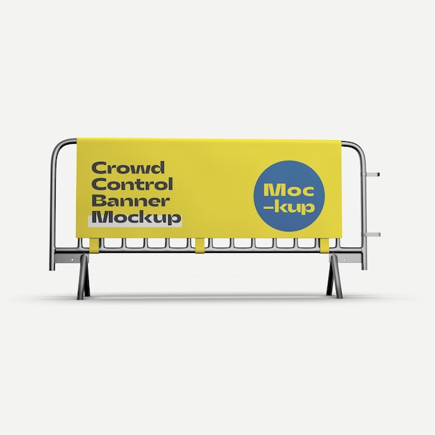 Crowd control outdoor banner bottle template