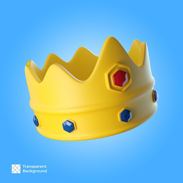 crown 3d illustration render isolated