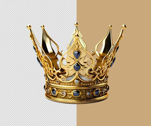 Crown 3d render psd disegni di sfondo e icone e modelli di corona