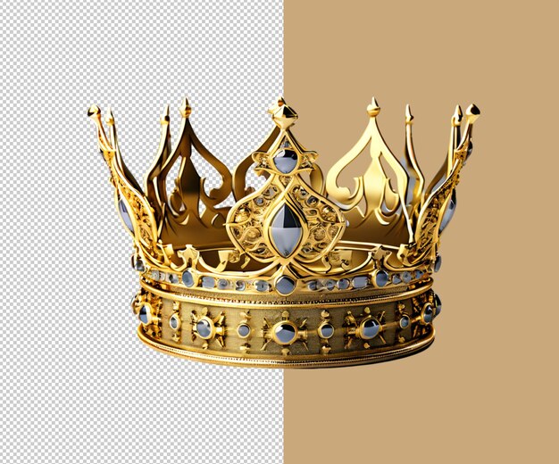 Crown 3d render psd disegni di sfondo e icone e modelli di corona