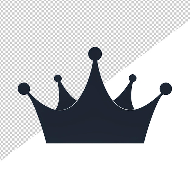 PSD crown silhouette on transparent background