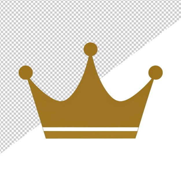 PSD crown silhouette on transparent background