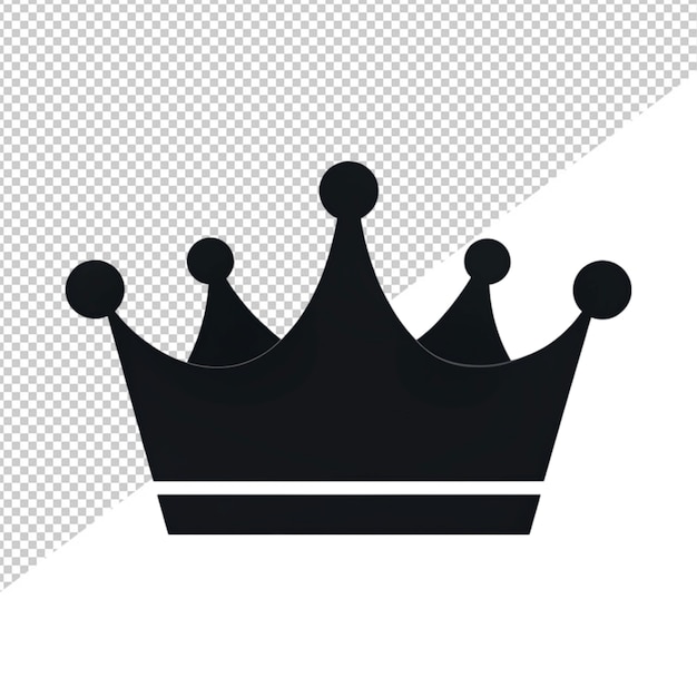 Crown silhouette on transparent background