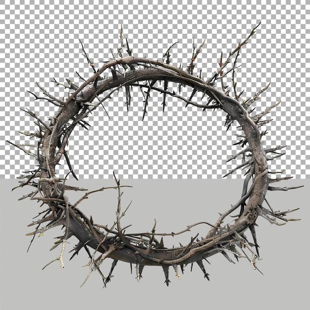 PSD crown thorns on transparent background ai generated