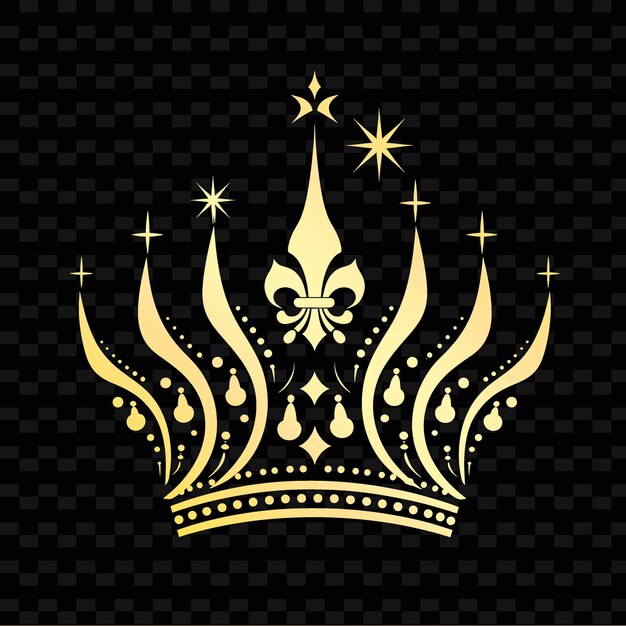 PSD a crown with a star on it and a star on the top