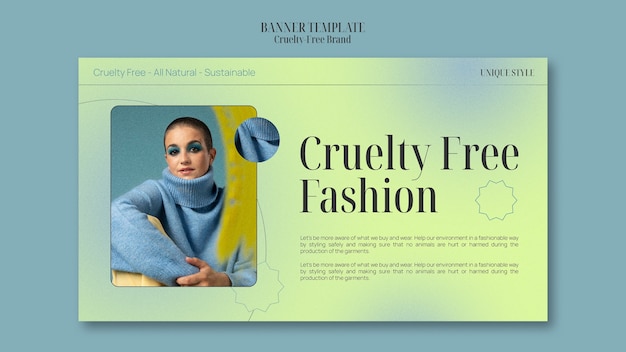 PSD cruelty free brand banner design template