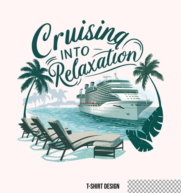 PSD cruise tshirt design