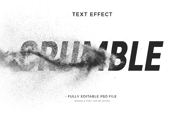 Crumble text effect