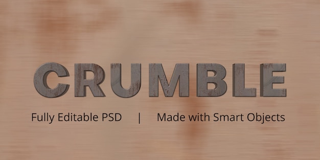 Crumble text style effect