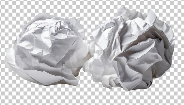 PSD crumpled paper ball isolated on transparent background