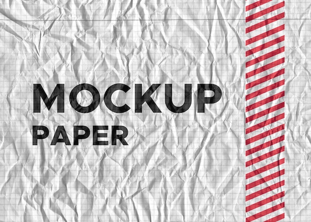 Crumpled paper mockup