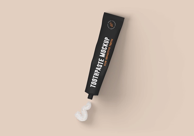 Mockup di dentifricio stropicciato