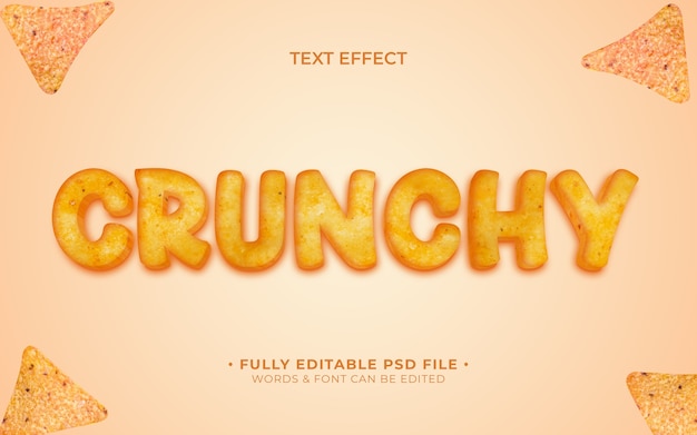 PSD crunchy text effect