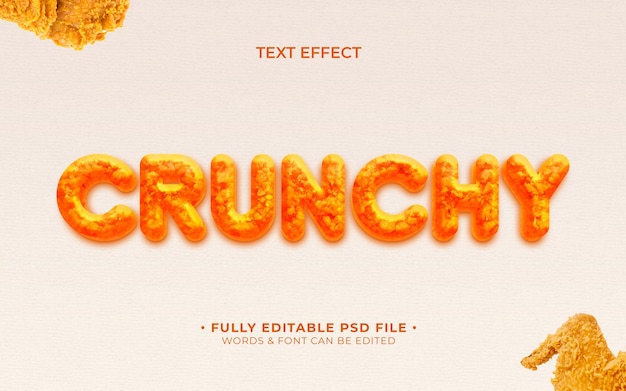 PSD crunchy text effect