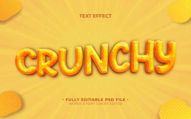 PSD crunchy text effect