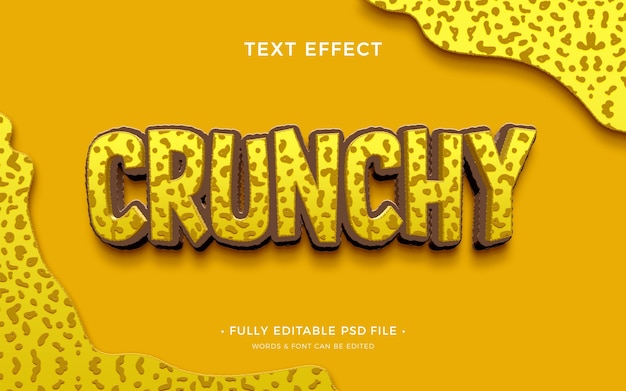 PSD crunchy text effect