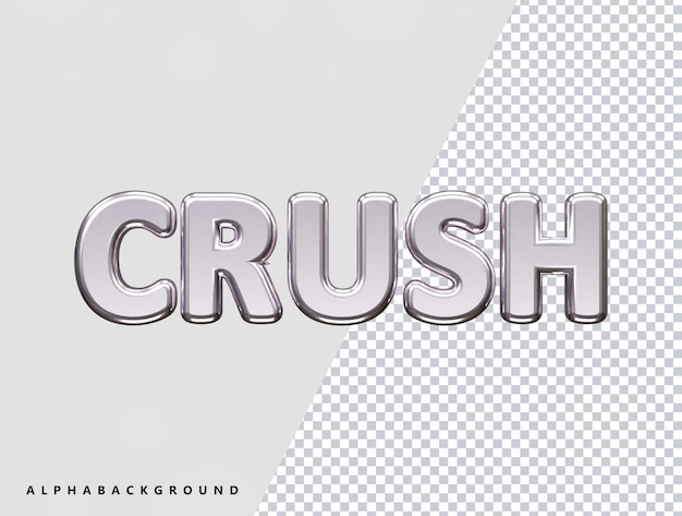 PSD crush text effect vector element