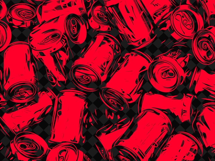 PSD crushed beer cans with dented metal textures and sports equi creative texture background designs