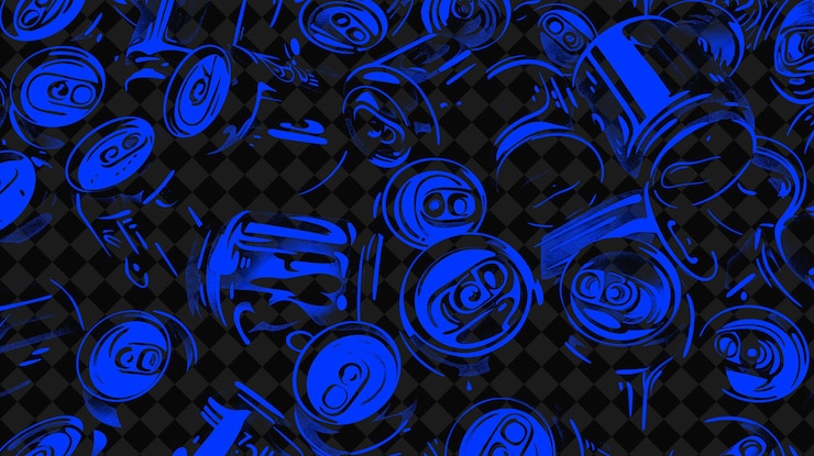 PSD crushed beer cans with dented metal textures and sports equi creative texture background designs
