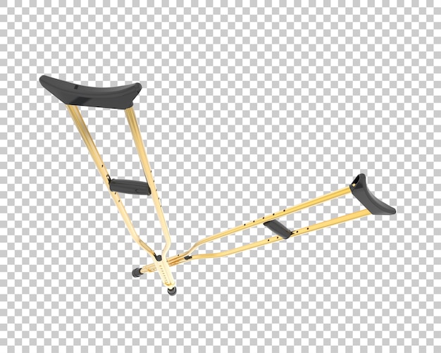 PSD crutch isolated on background 3d rendering illustration