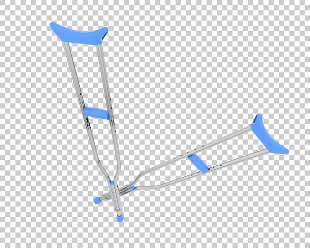 Crutch isolated on background 3d rendering illustration