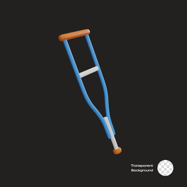 PSD crutch medical 3d icon