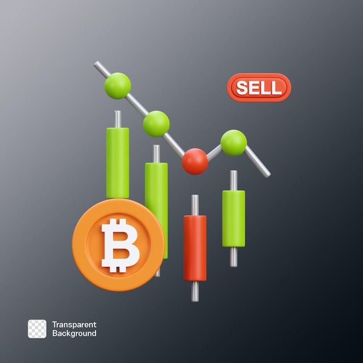 PSD crypto currency 3d icon illustration png template