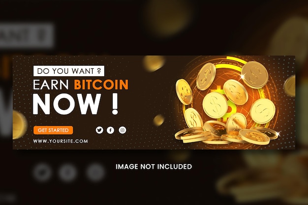 PSD crypto currency bitcoin social media banner