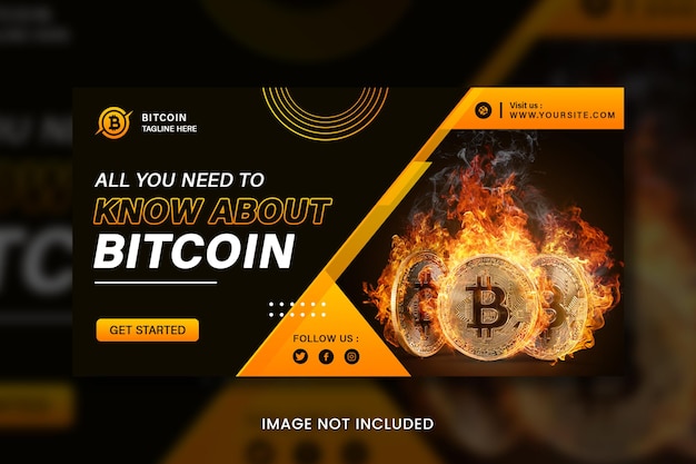 PSD crypto currency bitcoin social media banner