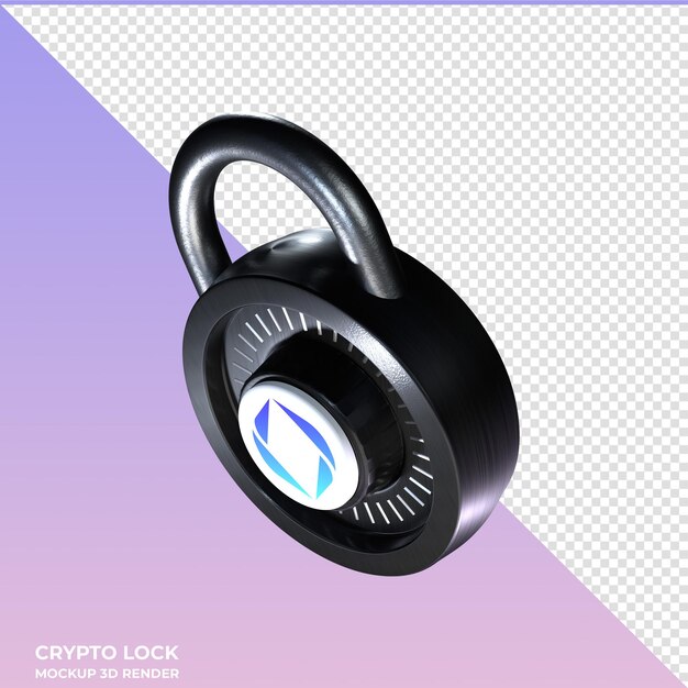 Crypto ethereum lock naam dienst ens 3d icoon