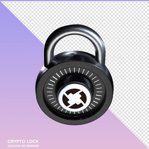 crypto lock 0x protocol zrx 3d icon