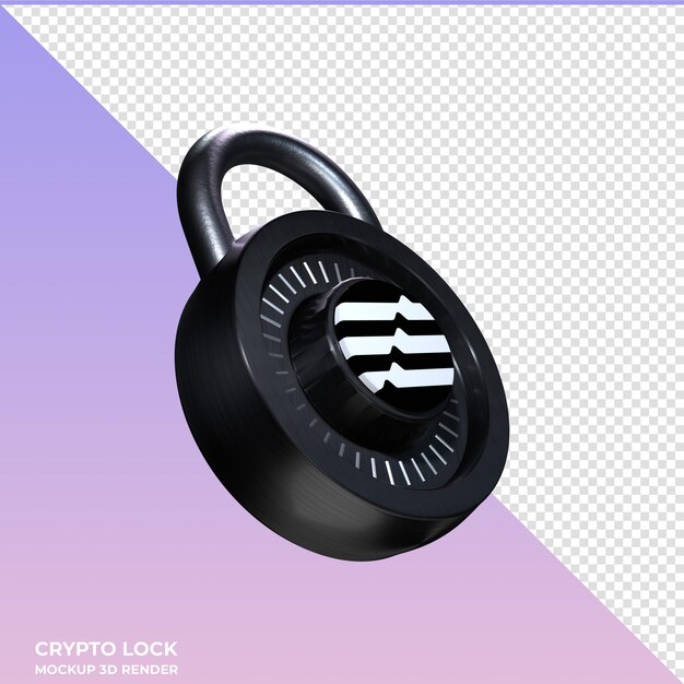 PSD crypto lock aptos apt 3d icon