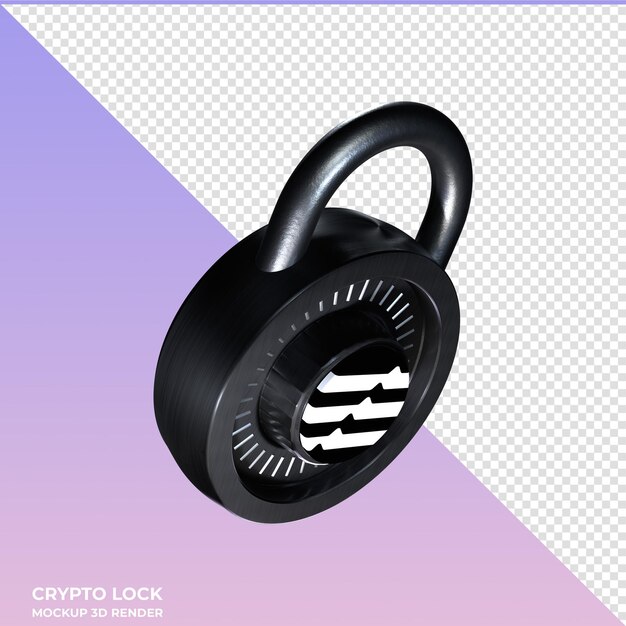 PSD crypto lock aptos apt 3d icoon