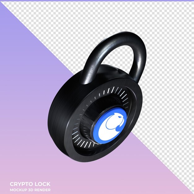 PSD crypto lock aragon ant 3d icoon