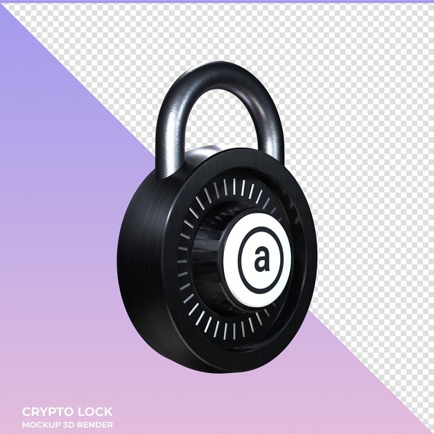 Crypto lock arweave ar 3d icon