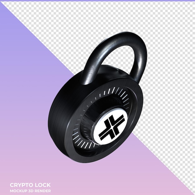 Crypto lock axelar axl 3d icon