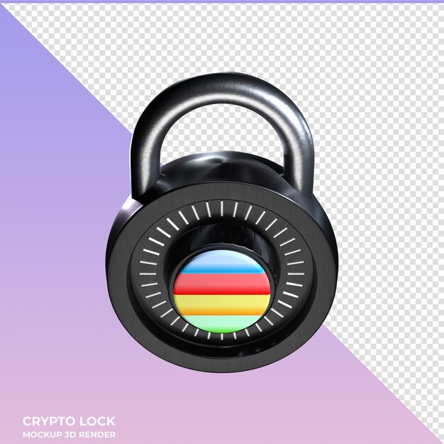 PSD crypto lock beam 3d icoon