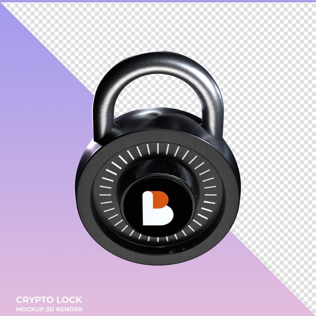 PSD crypto lock biconomy bico 3d icon