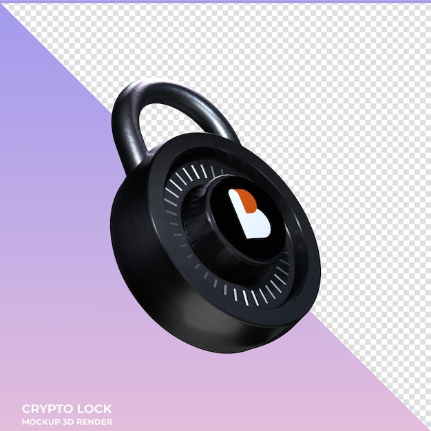 PSD crypto lock biconomy bico 3d icon