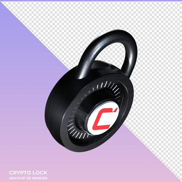 Crypto lock casper cspr 3d icon