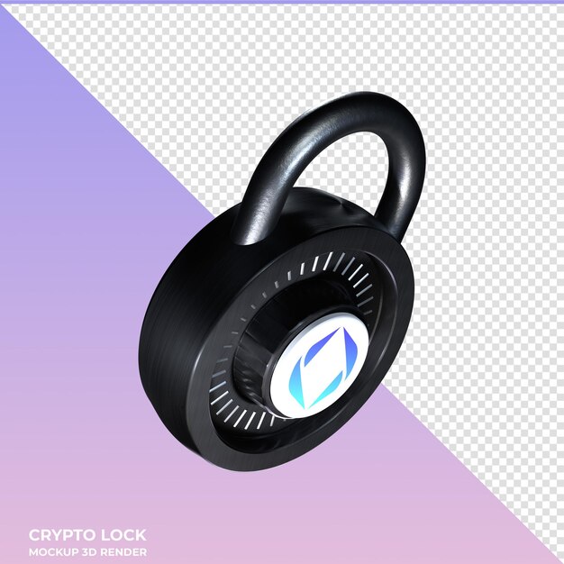 Crypto lock ethereum name service ens 3d icon